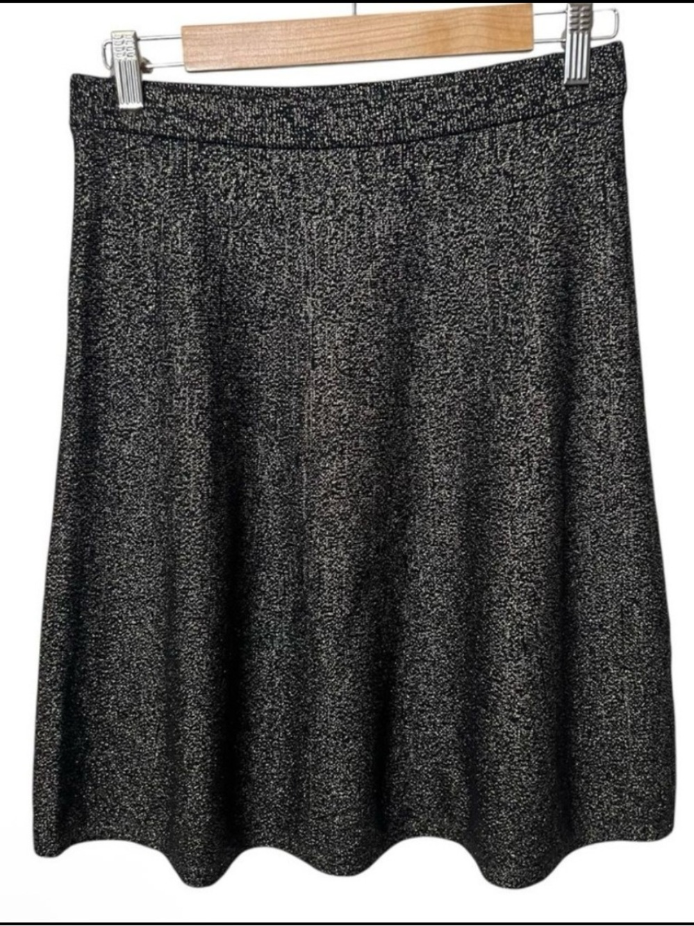 Nanette Lepore Black Gold Metallic Sweater Skirt